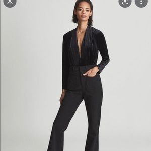 NWT Reiss velvet bodysuit, size M